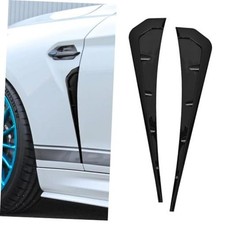 2PCS Car Fender Side Vents, Side Air Vents for Car Air Intake Hole Grille Black