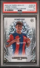 2023-24 TOPPS UEFA CLUB COMPETITION ULTIMATE STAGE CHROME LAMINE YAMAL RC PSA 10
