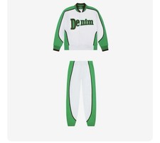 Two-Piece Denim Tears Tracksuit Set   White  Green