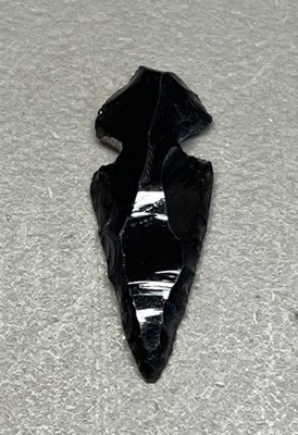 Neolithic Obsidian Flint Carved Arrowhead