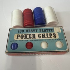 Crisloid 200 Stacking Poker Chips Red White Blue Washable Stackable
