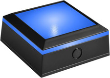LED Light Base Display Stand for Glass Art Black Square Pedestal Lighted