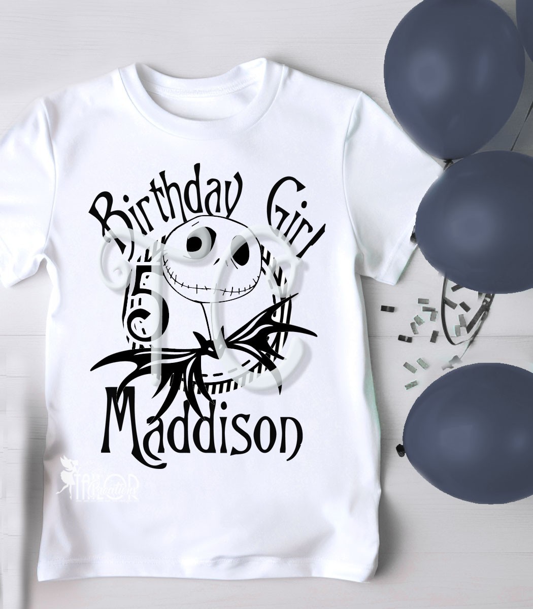 Jack Skellington Birthday Tees Shirt Nightmare Before Christmas Birthday  Shirt