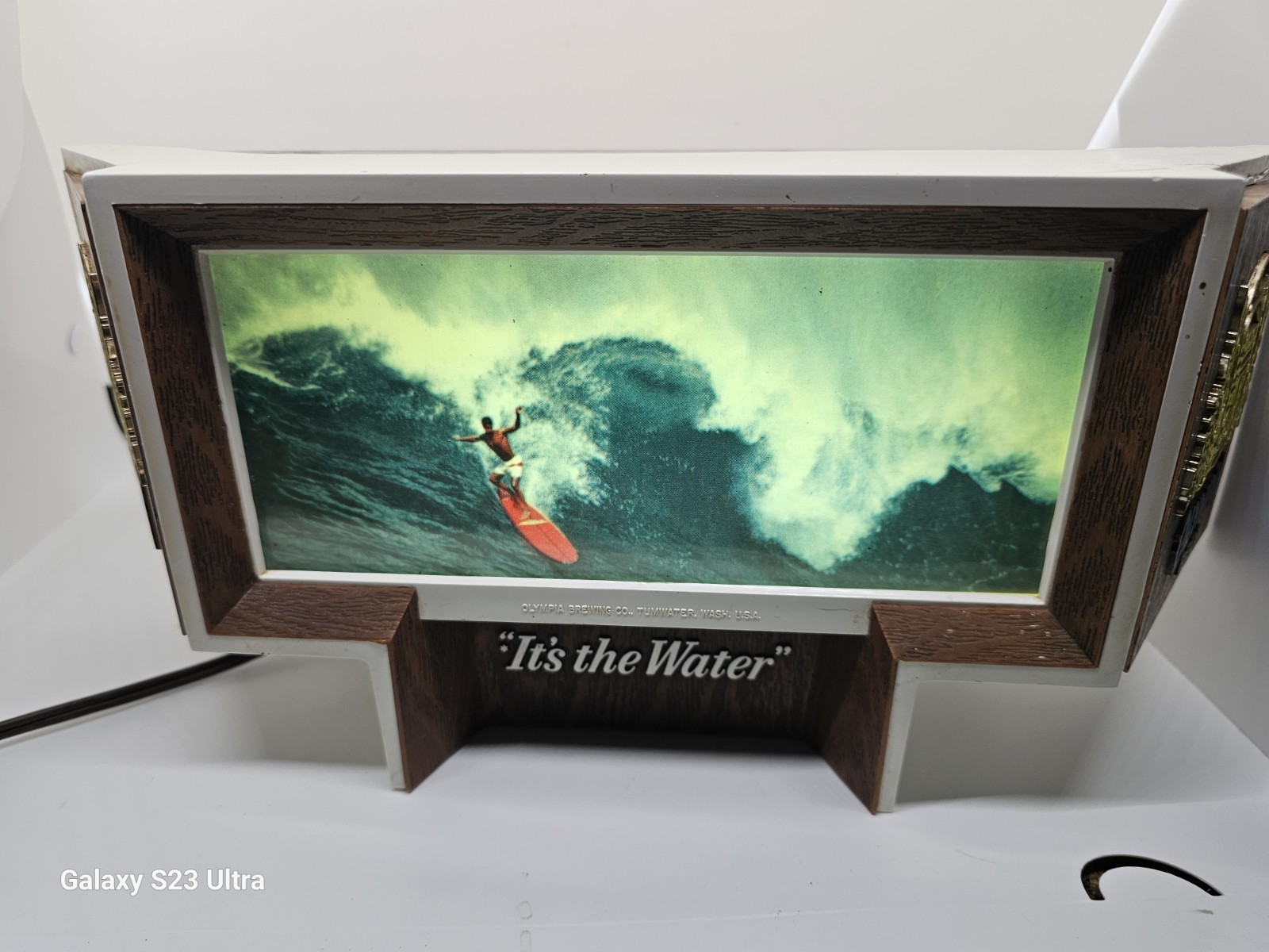 Vintage Olympia Beer Illuminated Sign Cash Register Motion Sign