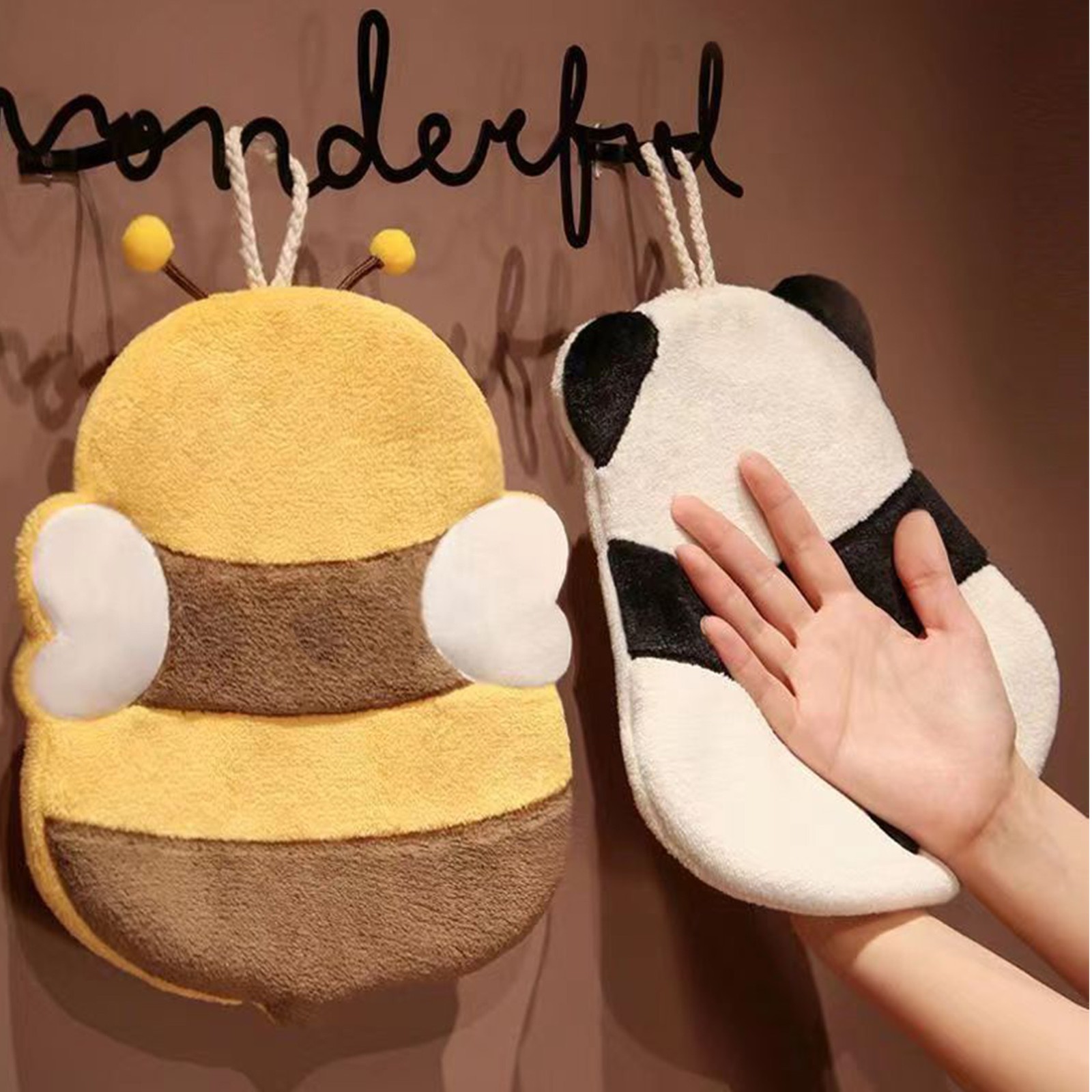 Cute Cartoon Animal Pattern Hand Towel For Kids Home Recommended