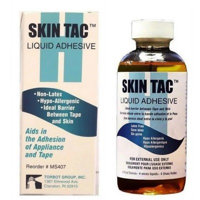 Skin Tac Liquid Adhesive Barrier 4 oz, Clear, Hypoallergenic, Latex-free, 1 Each