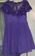 Grown Gallery Wedding Dress Size 16W Short Purple Dress