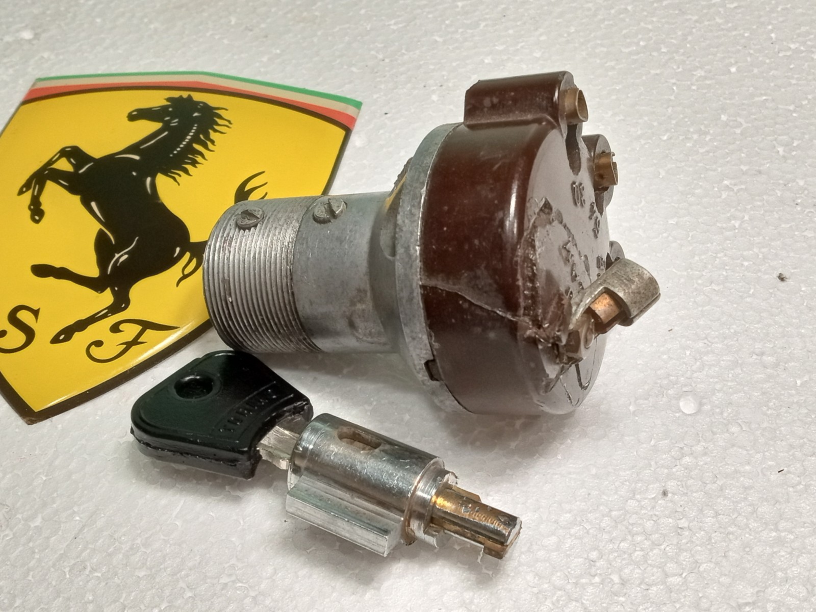 Ferrari 250 Ignition Switch Parts_Housing_Lock Cylinder_Torino CEAM Key Blank
