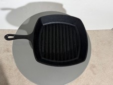 Lodge 8SGP2 Square Cast Iron Grill/Griddle Pan 10" Skillet Made in USA
