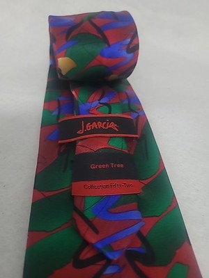 Jerry Garcia Green Tree Collection 52 Silk Tie 