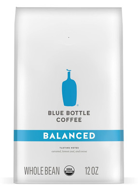 Blue Bottle Whole Bean Organic Coffee, Balanced, Medium Roast, 12 Ounce Bag (Pac