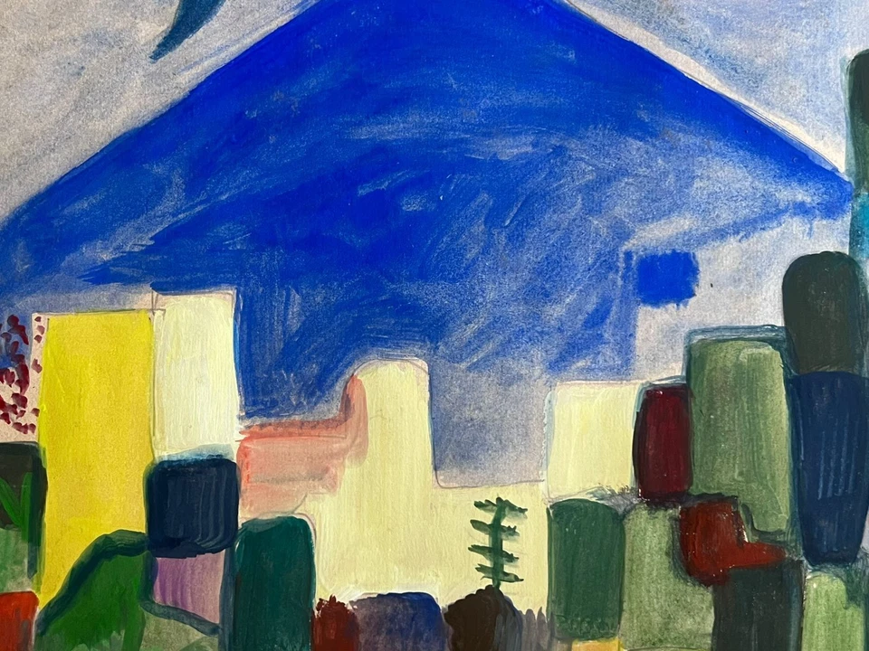 PAUL KLEE dibujo y pintura sobre papel antiguo firmado estampado vintage Foto 2 de 3