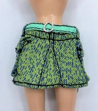 BRATZ DOLL LOT MGA CLOTHING I CANDY GREEN DENIM MINI SKIRT PHOEBE