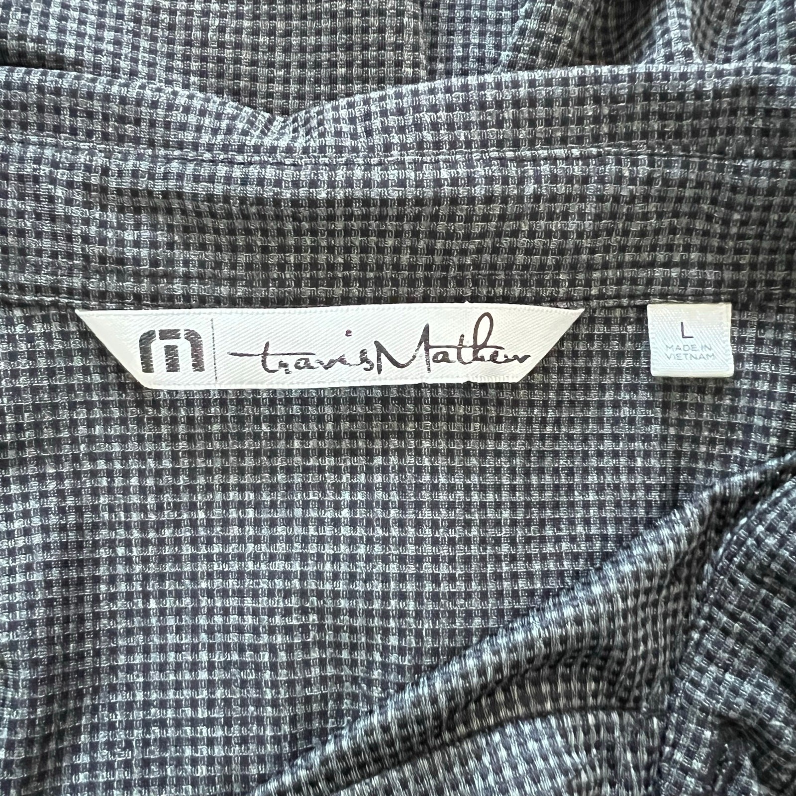 Travis Mathew Gray Check Collared Button Down Shi… - image 6