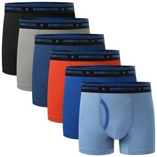 BAMBOO COOL Boys' Boxer Briefs 6 Pack Small