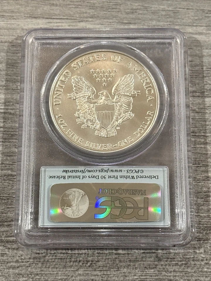 Top Population- 1998- American Silver Eagle- PCGS- MS69- First Strike (363/0) - Image 2 of 3