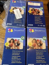 Lot Of 4 Epson PictureMate Print Pack 100 Sheets Glossy Photo Paper T5570