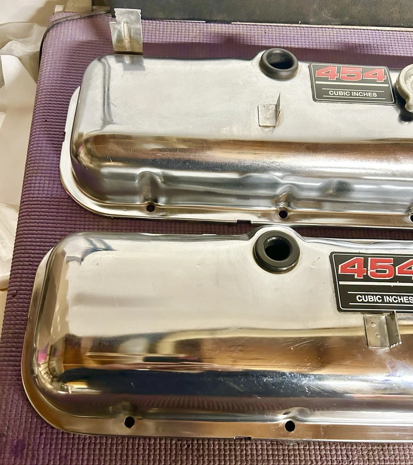 1970 CHEVELLE NOVA CORVETTE 454 LS 5/ LS 6 Chrome VALVE COVERS - Image 2 of 4