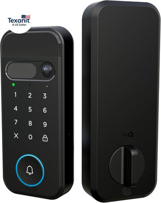 Myq Secure View  3-In-1 Smart Lock with 2K HDR Video Doorbell Camera, Face Acces