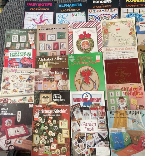 32 Vintage Kreuzstich Zeitschriften Hefte verschiedene Muster Messen Kunst McCall - Bild 6 von 7