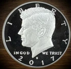 2017-S 90% SILVER GEM PROOF Kennedy Half Dollar 50C .900 Fine DEEP ULTRA CAMEO