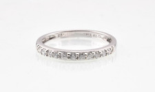 Diamond Anniversary Band Ring in 14k White Gold .23 Carats Size 7