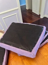 24 Inch X 3 Yard Upholstery Black Cambric Dust Cover Fabric Replacement for Sofa