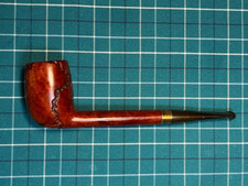 Ancienne pipe boite amadou avec longue tige forme ovale. Savinelli style "Sherwood".