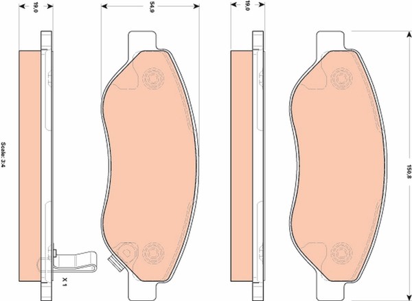 TRW Bremsbelagsatz Scheibenbremse GDB1713 FüR Opel S07 Corsa L08 L68 Cdti-image