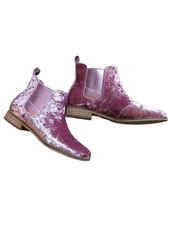 TOMS Ella Faded Rose Velvet Ankle Boots Size 7