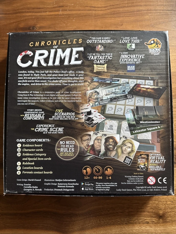 Juego de mesa Chronicles of Crime sellado de fábrica Foto 2 de 4