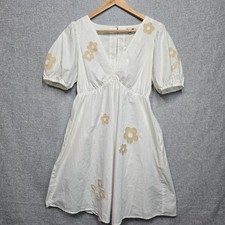 New MADEWELL Annamarie Dress Women Small Size 4 Boho Cotton Flower Hippie