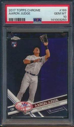2017 Topps Chrome Aaron Judge #169 RC Rookie New York Yankees PSA 10 GEM MT