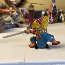 Tin Wind Up Pirate Made In Japan By Mikuni Toys.please Read Description  