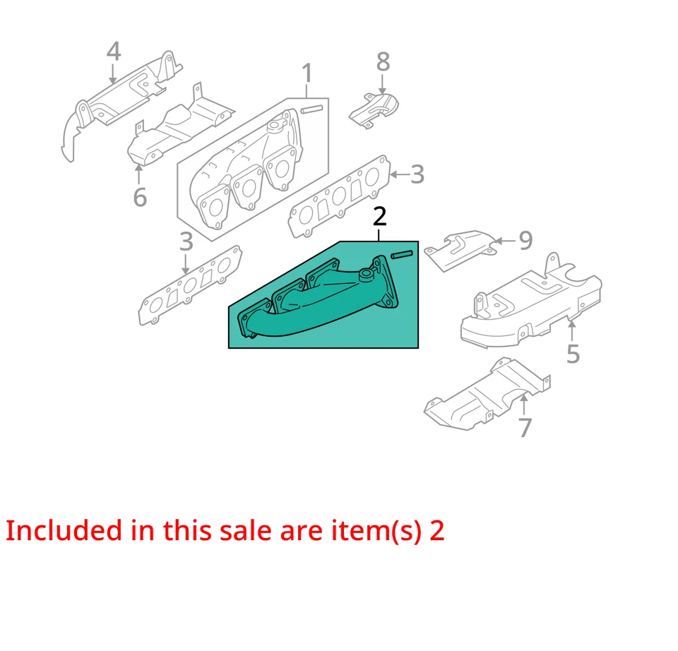 Audi A6 2010 colector de escape izquierdo del conductor OEM 152 k millas - LKQ347386502 Foto 4 de 4