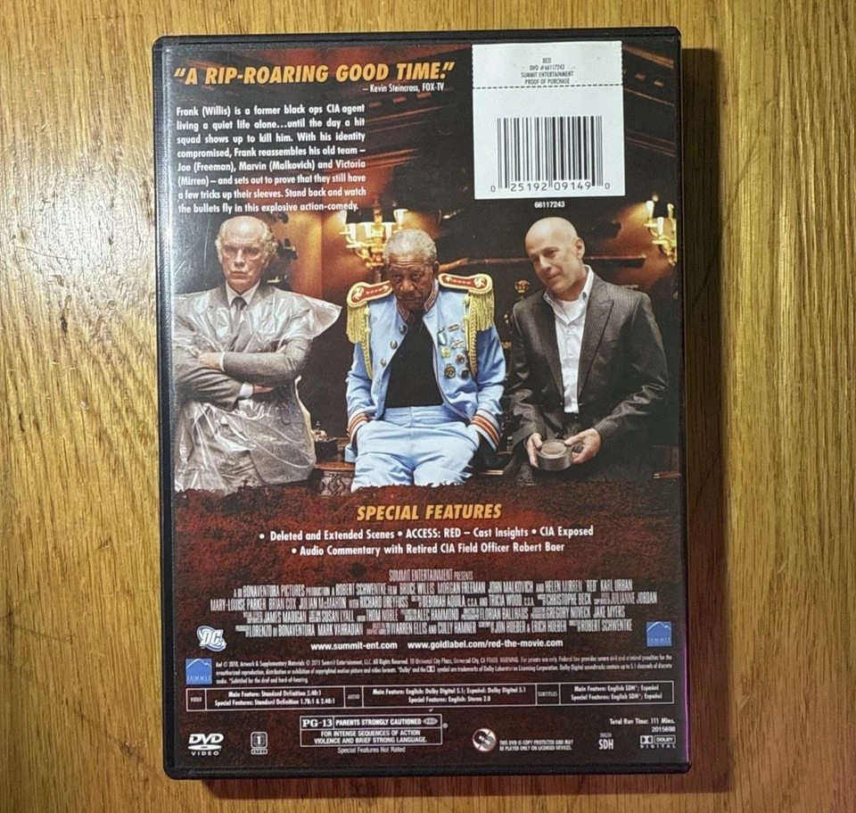 Red DVD/Red 2 DVD blu-Ray 2 Movie Lot Set Foto 3 de 4