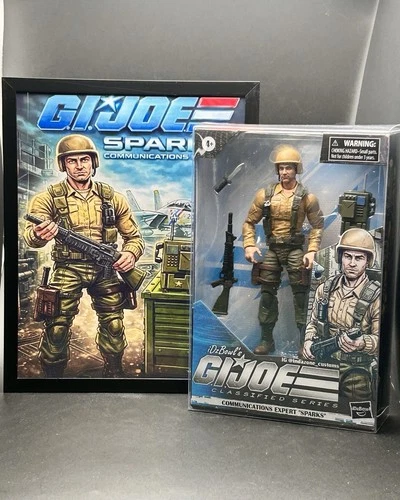 Classified GI Joe Custom Sparks With Case And Framed MiniPoster