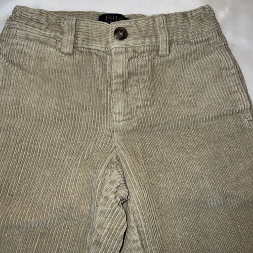 Polo Ralph Lauren Corduroy Pants Boys 6 Beige Classic Straight Preppy - Picture 2 of 13