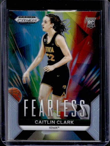 2024 Panini Prizm Draft Picks Collegiate Caitlin Clark Fearless Silver RC #24