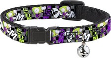 Nickelodeon Cat Collar Breakaway Collar W/ Bell Invader Zim Gir Doom Pose