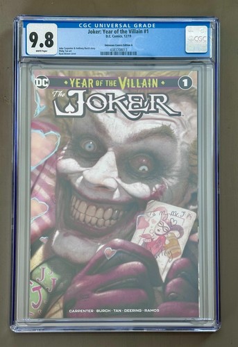 Joker Year of the Villain #1 CGC 9.8 🔥 Unknown Comics Variant A DC 2019