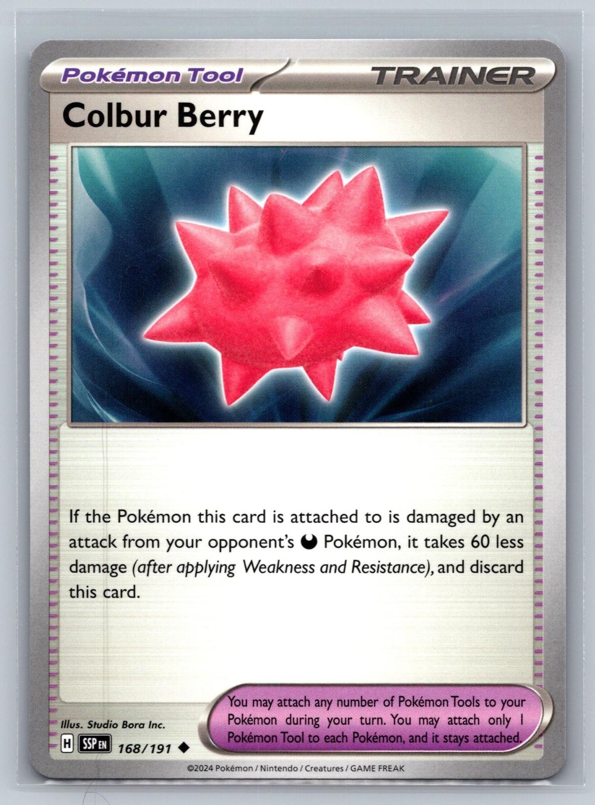 Colbur Berry 168/191 Uncommon Surging Sparks Pokemon Card A003-070 Near Mint