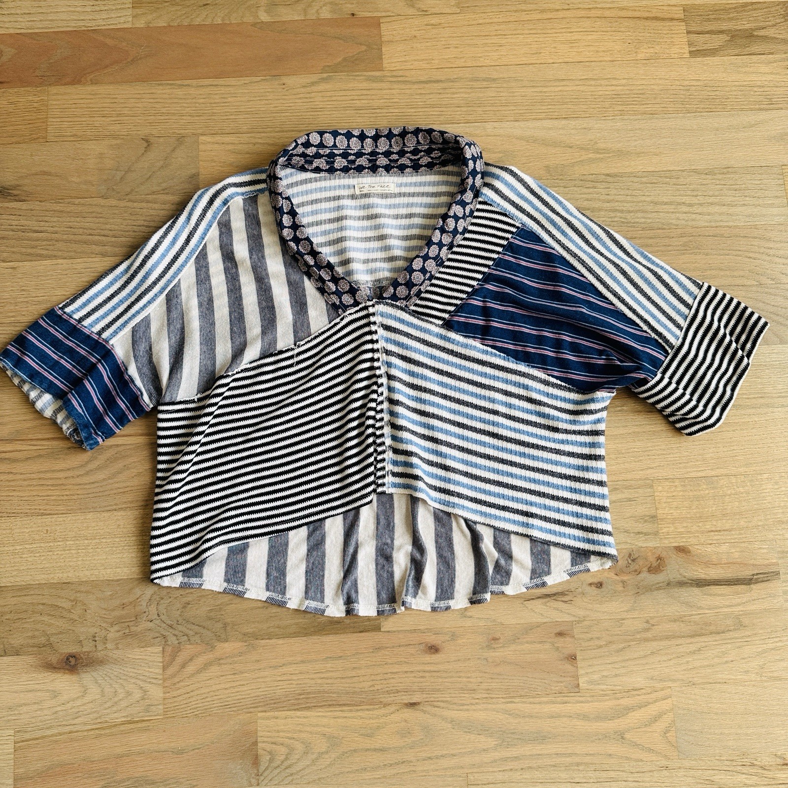 We The Free Multi Pattern Patchwork Oversized Cro… - image 7