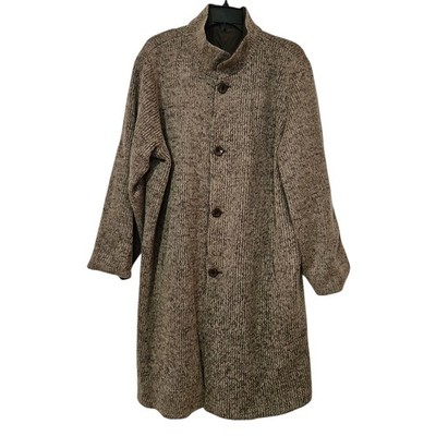 Centigrade Outerwear Women's Reversible Alpaca Wool Blend Coat Size 1X Brown