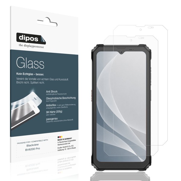 2X Schutzfolie FüR Blackview BV6200 Pro Matt - Anti-Shock 9H Folie Dipos Glass-image