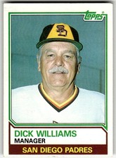 1983 Topps #366 Dick Williams San Diego Padres Baseball