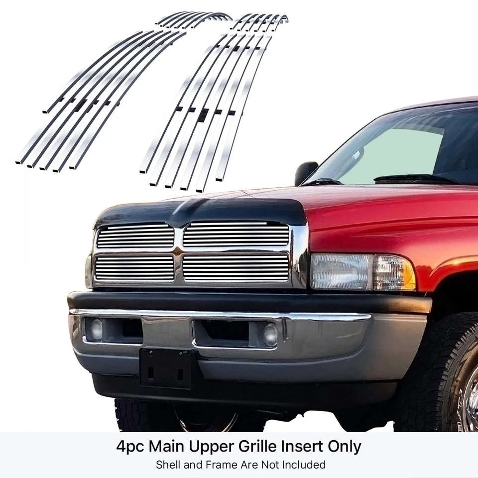 Se adapta a camioneta Dodge Ram 1994-2001 inserto de rejilla superior principal Foto 2 de 4
