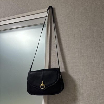 GUCCI Leather Shoulder Bag with Old Horsebit Design, 2-Way