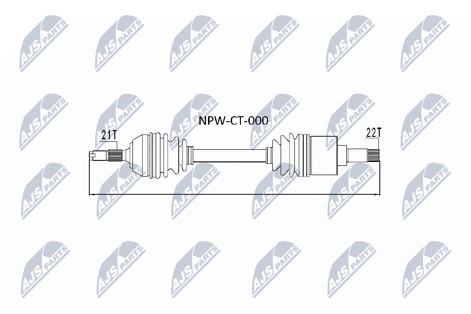Nty Driveshaft Left For Citroen Saxo 96-03, Ax -98, Peugeot 106 96-03 - Image 12