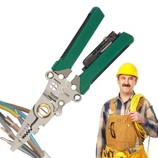 8 in 1 Wire Strippers with Voltage Tester, Cable Strippers/Cutters with Plier